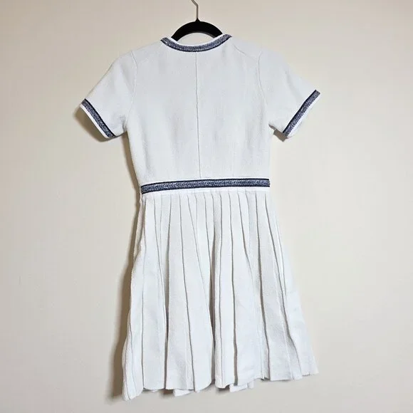 Maje Pleated Mini Dress Size 38 - Picture 5 of 8